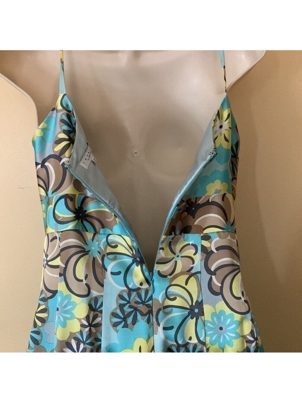 Laundry Shelli Segal Floral Silk Dress size 2 - Picture 6 of 8